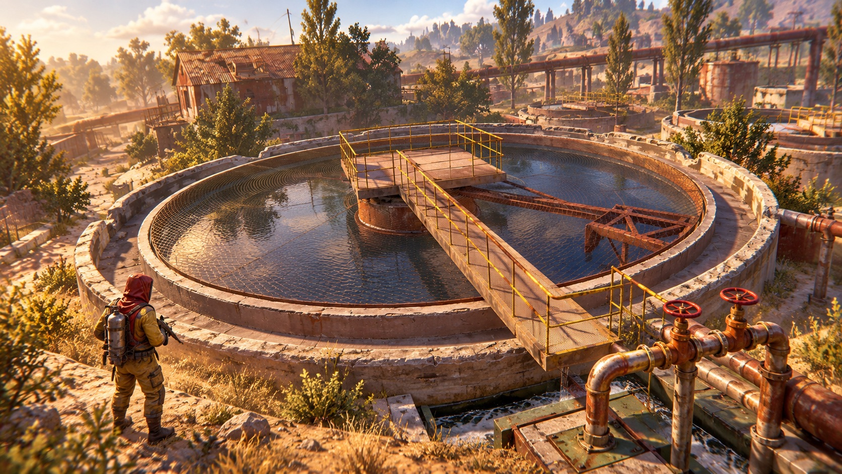 Иллюстрация водоочистной станции в мире Rust